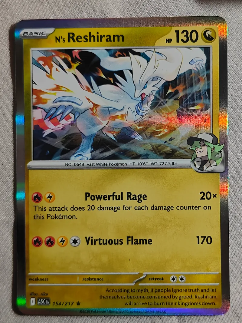N's Reshiram · Ascended Heroes · 154 · Holo · Near Mint