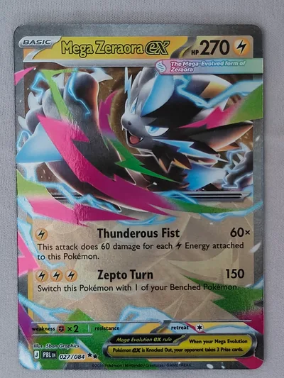Mega Zeraora ex · Pitch Black · 27 · Holo · Near Mint