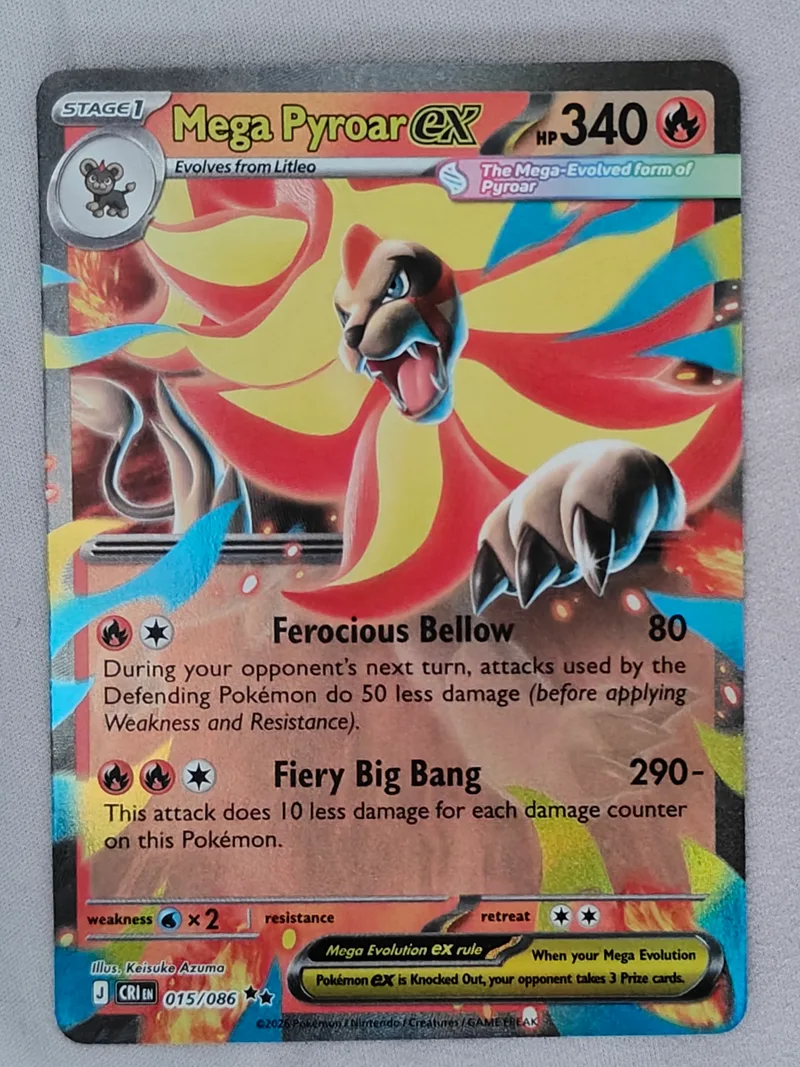 Mega Pyroar ex · Chaos Rising · 15 · Holo · Near Mint