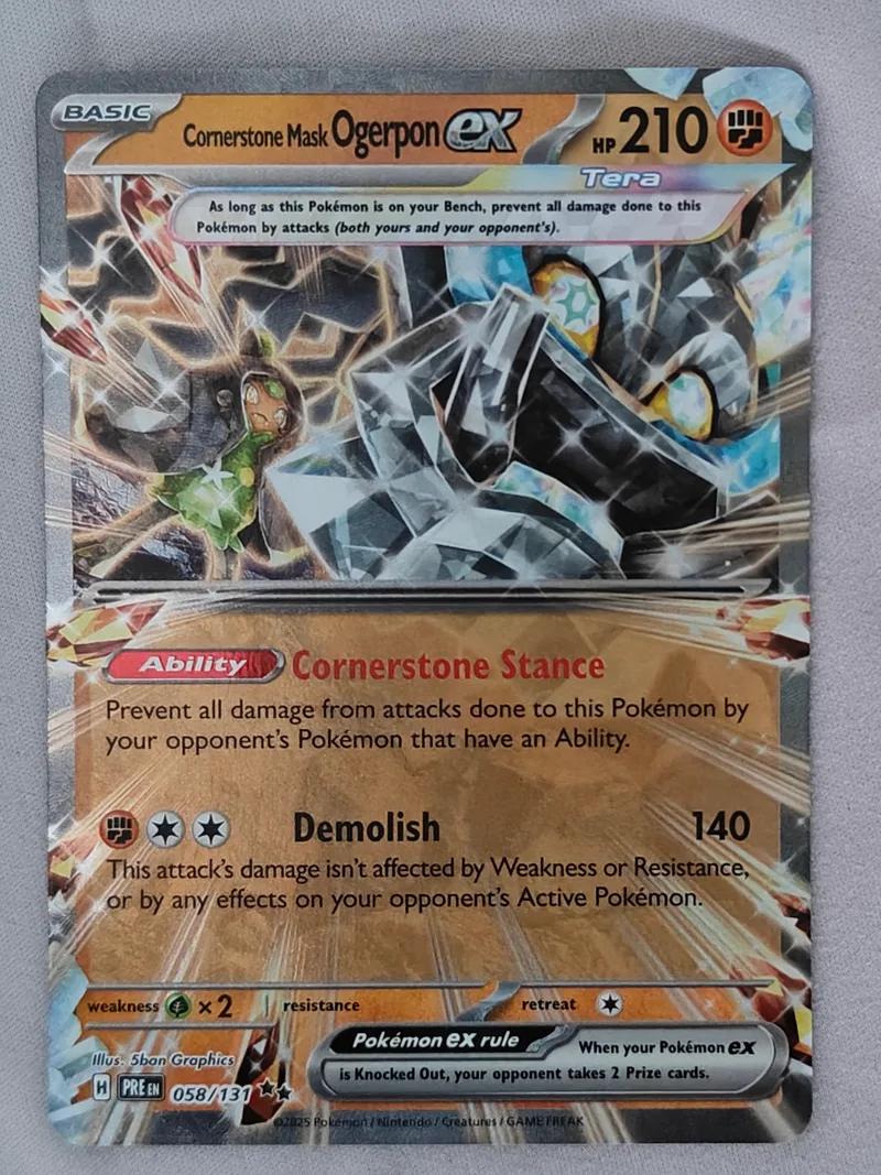 Cornerstone Mask Ogerpon ex · Prismatic Evolutions · 58 · Holo · Near Mint