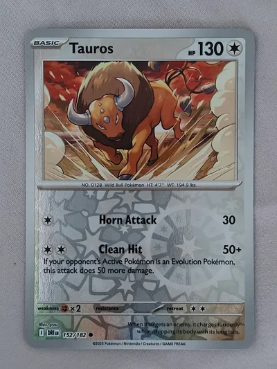 Tauros · Destined Rivals · 152 · Reverse Holo · Near Mint