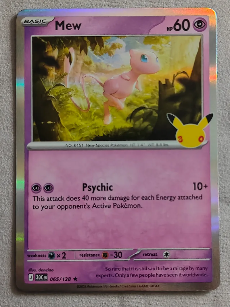 Mew · 30th Celebration · 065 · Holo · Near Mint