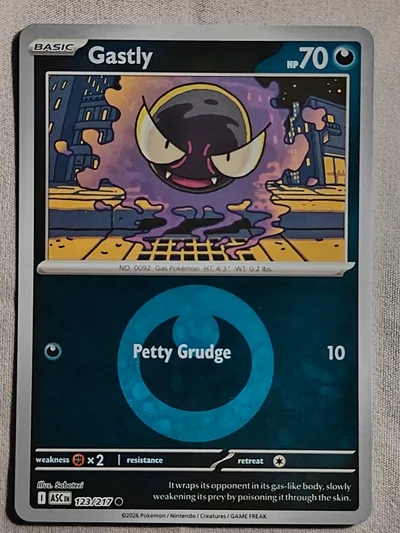 Gastly · Ascended Heroes · 123 · Energy Reverse Holo · Near Mint