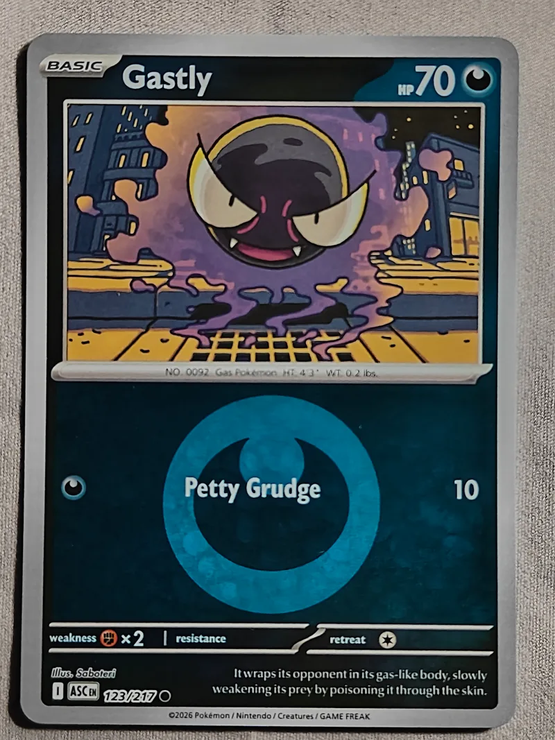 Gastly · Ascended Heroes · 123 · Energy Reverse Holo · Near Mint