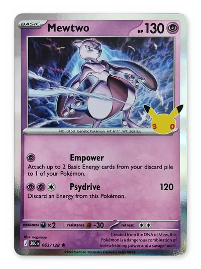 Mewtwo · 30th Celebration · 063 · Holo · Near Mint