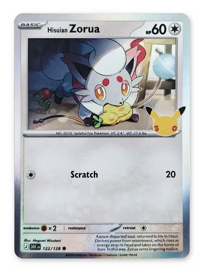 Hisuian Zorua · 30th Celebration · 122 · Holo · Near Mint