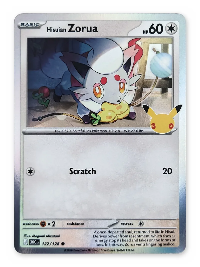 Hisuian Zorua · 30th Celebration · 122 · Holo · Near Mint