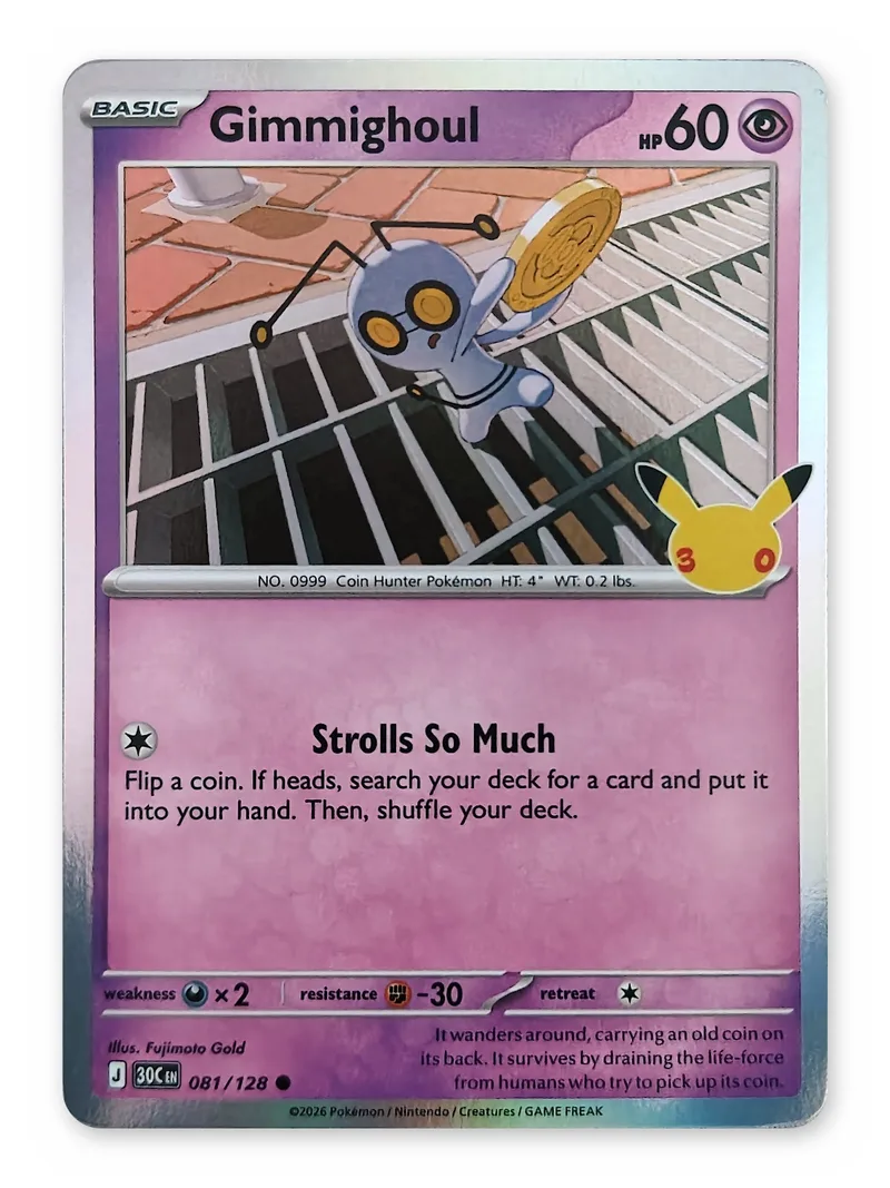 Gimmighoul · 30th Celebration · 081 · Holo · Near Mint