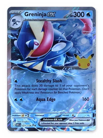 Greninja ex · 30th Celebration · 021 · Holo · Near Mint