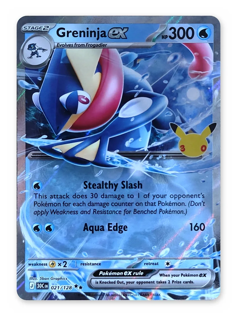 Greninja ex · 30th Celebration · 021 · Holo · Near Mint