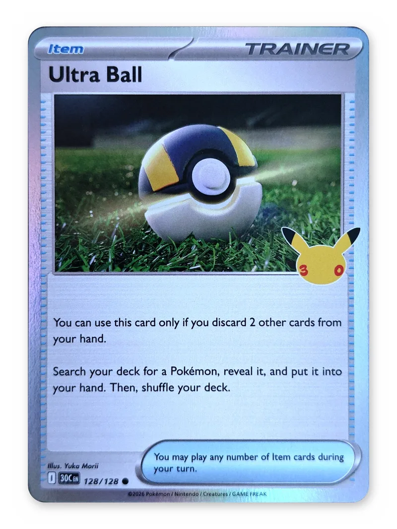 Ultra Ball · 30th Celebration · 128 · Holo · Near Mint