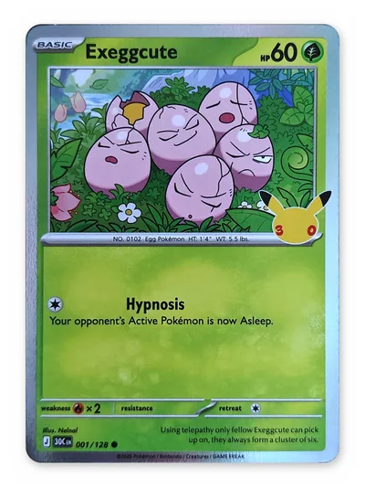 Exeggcute · 30th Celebration · 001 · Holo · Near Mint