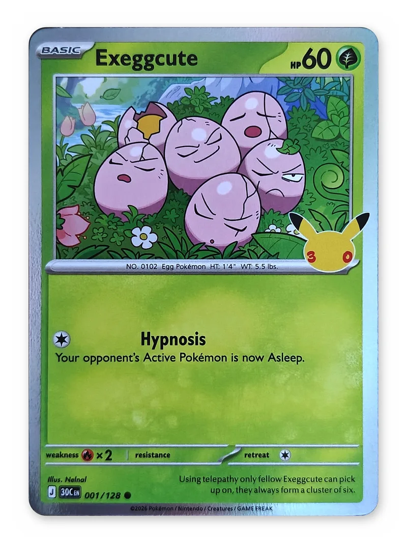 Exeggcute · 30th Celebration · 001 · Holo · Near Mint