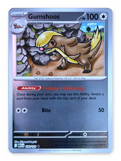 Gumshoos · Mega Evolution · 110 · Reverse Holo · Near Mint