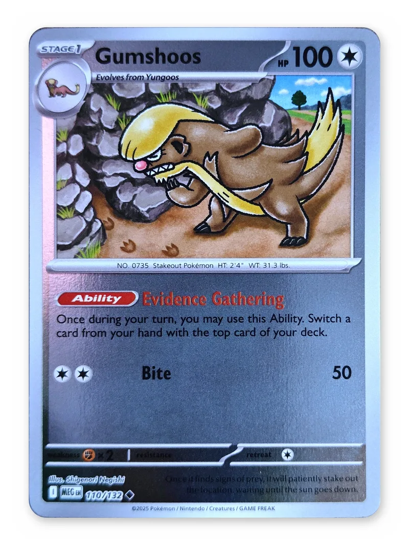 Gumshoos · Mega Evolution · 110 · Reverse Holo · Near Mint