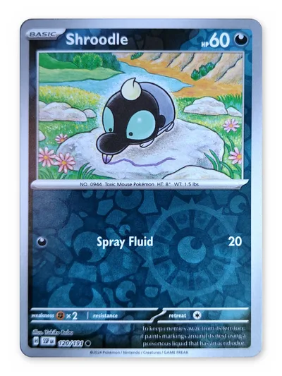 Shroodle · Surging Sparks · 120 · Reverse Holo · Near Mint