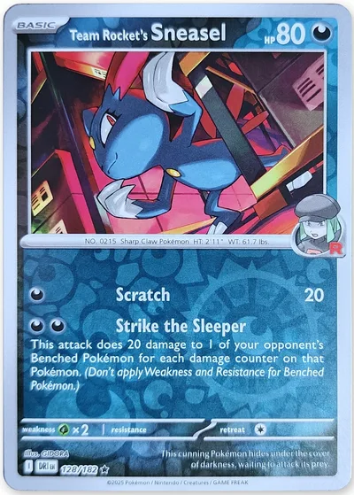 Team Rocket's Sneasel · Destined Rivals · 128 · Reverse Holo · Near Mint