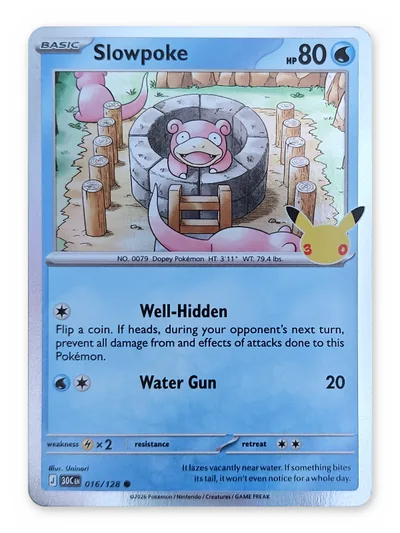 Slowpoke · 30th Celebration · 016 · Holo · Near Mint