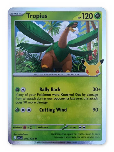 Tropius · 30th Celebration · 005 · Holo · Near Mint