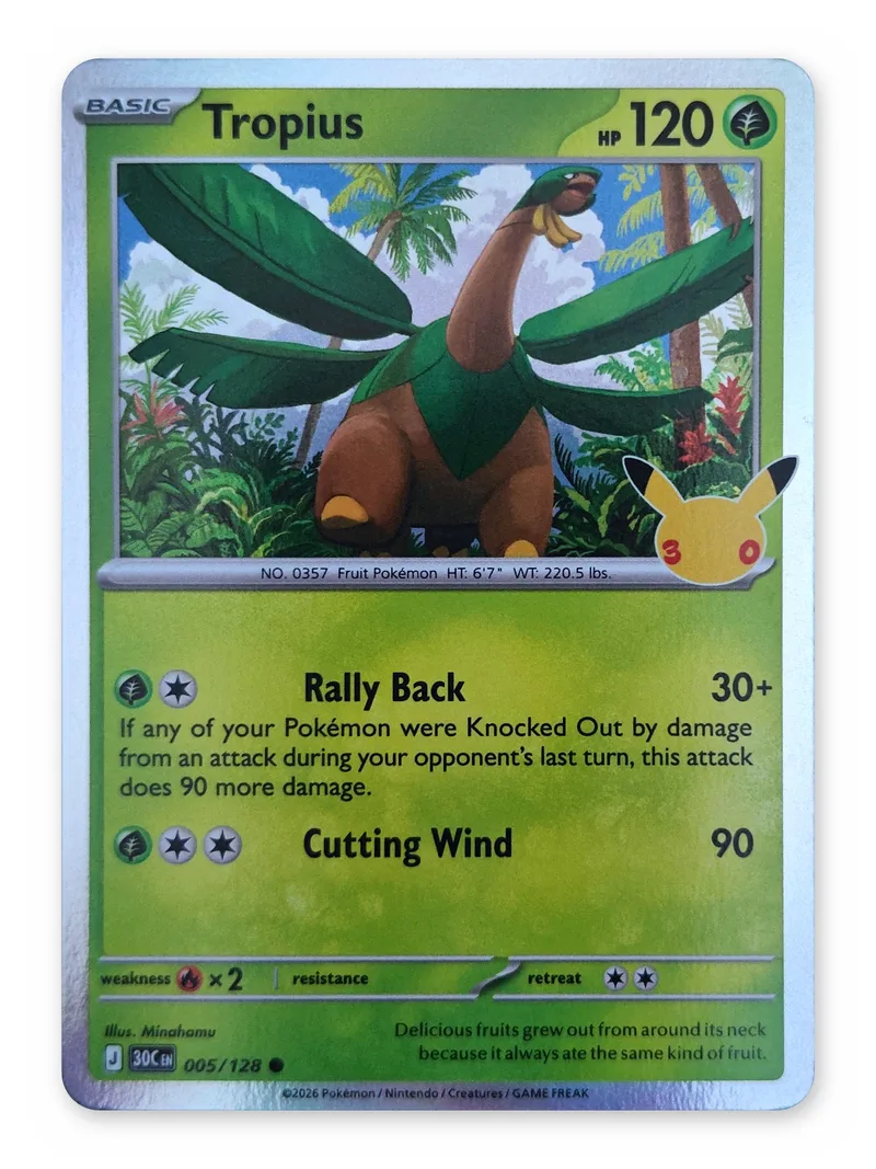 Tropius · 30th Celebration · 005 · Holo · Near Mint