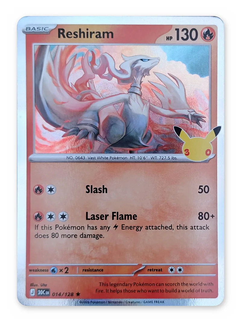 Reshiram · 30th Celebration · 014 · Holo · Near Mint
