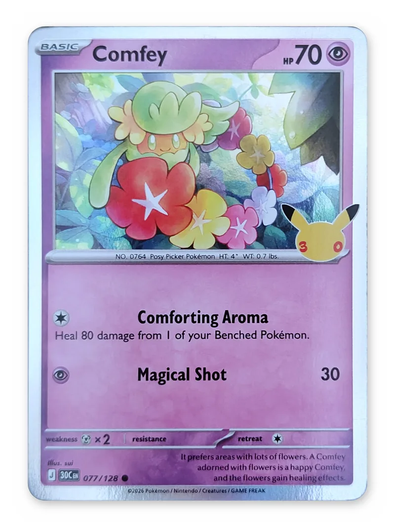 Comfey · 30th Celebration · 077 · Holo · Near Mint