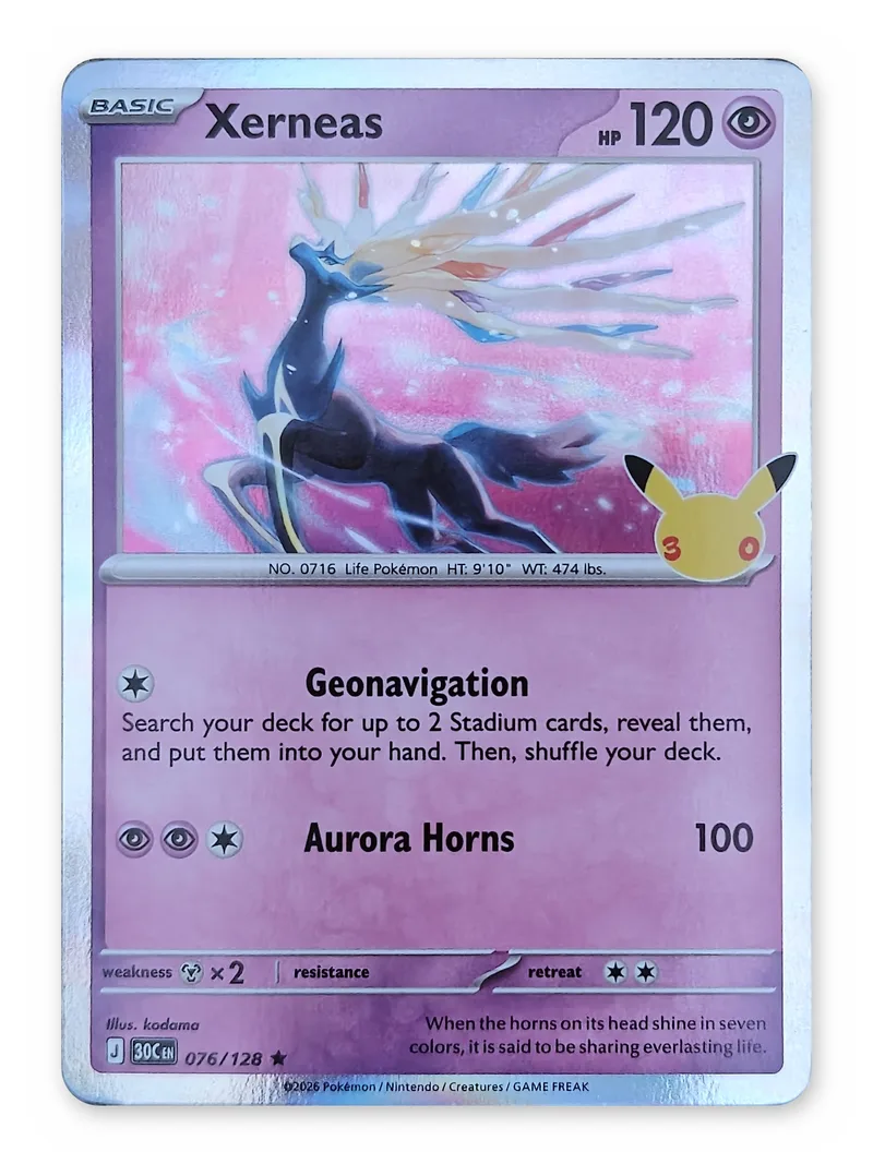 Xerneas · 30th Celebration · 076 · Holo · Near Mint