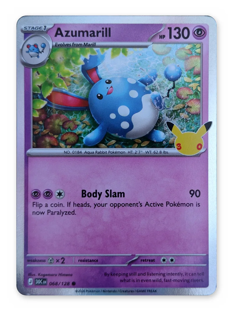 Azumarill · 30th Celebration · 068 · Holo · Near Mint