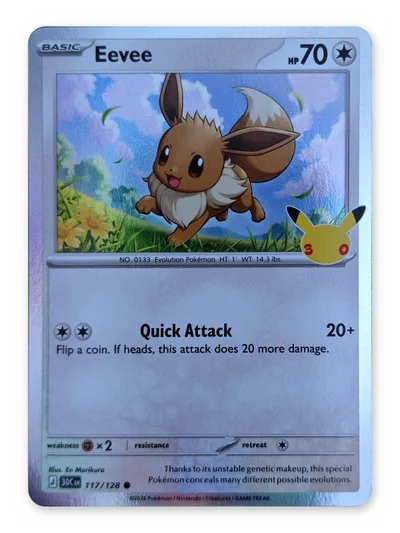 Eevee · 30th Celebration · 117 · Holo · Near Mint