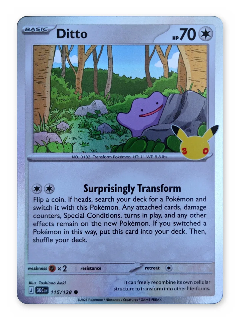Ditto · 30th Celebration · 115 · Holo · Near Mint