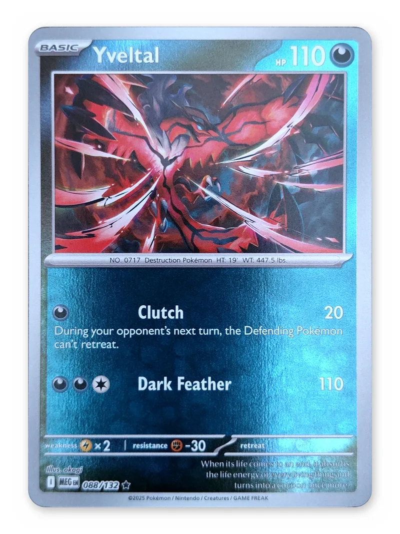 Yveltal · Mega Evolution · 88 · Reverse Holo · Near Mint