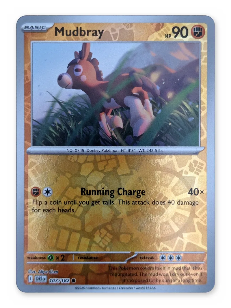 Mudbray · Destined Rivals · 107 · Reverse Holo · Near Mint