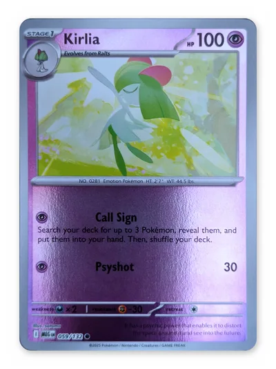 Kirlia · Mega Evolution · 59 · Reverse Holo · Near Mint