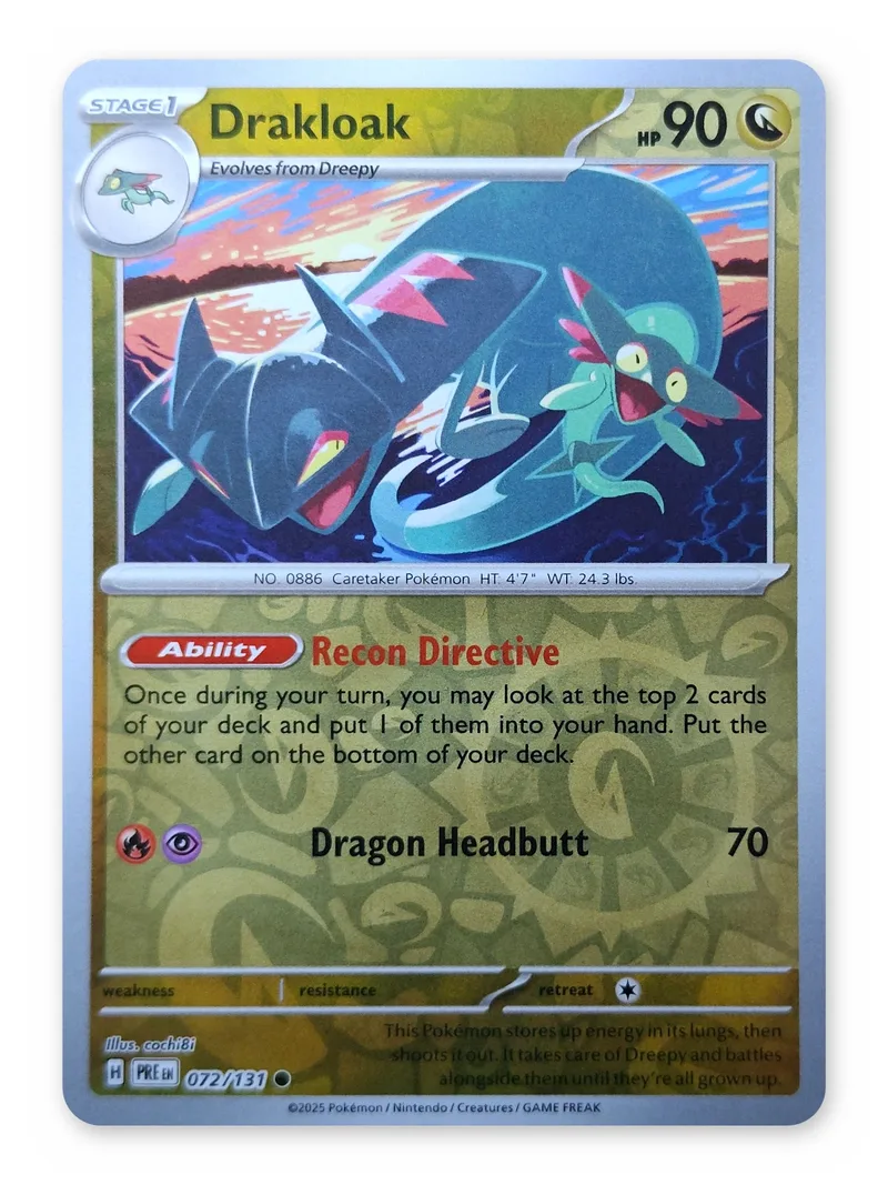 Drakloak · Prismatic Evolutions · 72 · Reverse Holo · Near Mint