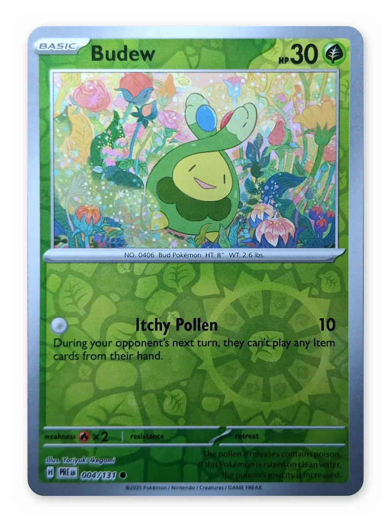 Budew · Prismatic Evolutions · 4 · Reverse Holo · Near Mint