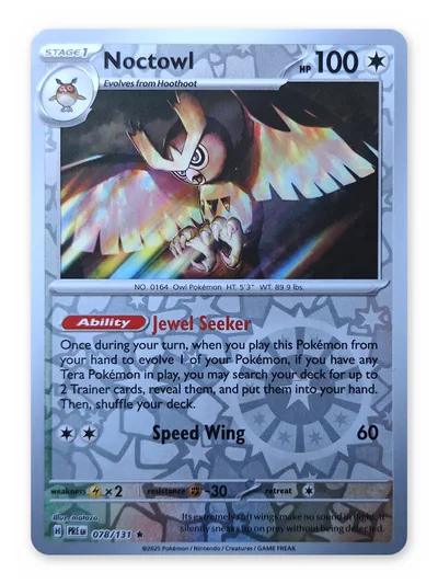 Noctowl · Prismatic Evolutions · 78 · Reverse Holo · Near Mint