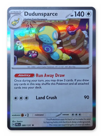 Dudunsparce · Prismatic Evolutions · 80 · Holo · Near Mint
