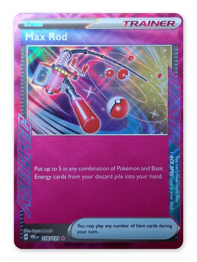 Max Rod · Prismatic Evolutions · 116 · Holo · Near Mint