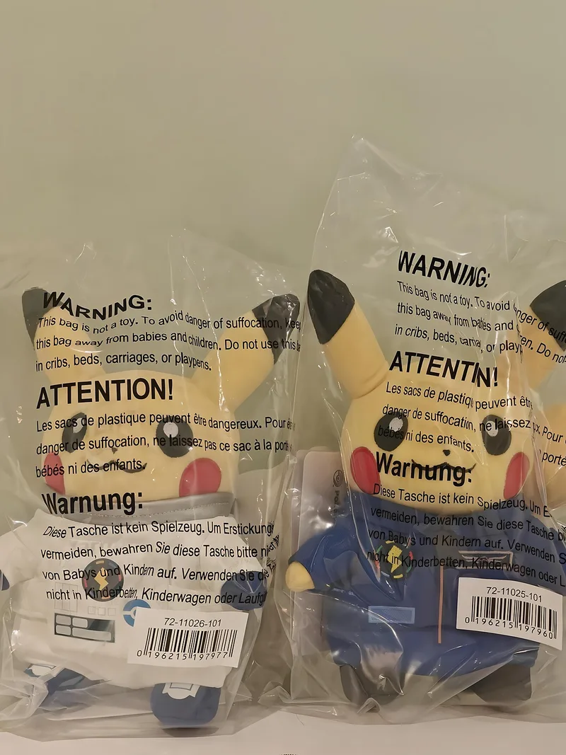 Pokemon Center x ESA Astronaut Pikachu Plush Pair Female & Male Science Museum (detail)