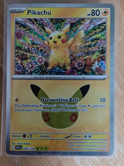 Pikachu · 30th Celebration · 040 · Holo · Near Mint